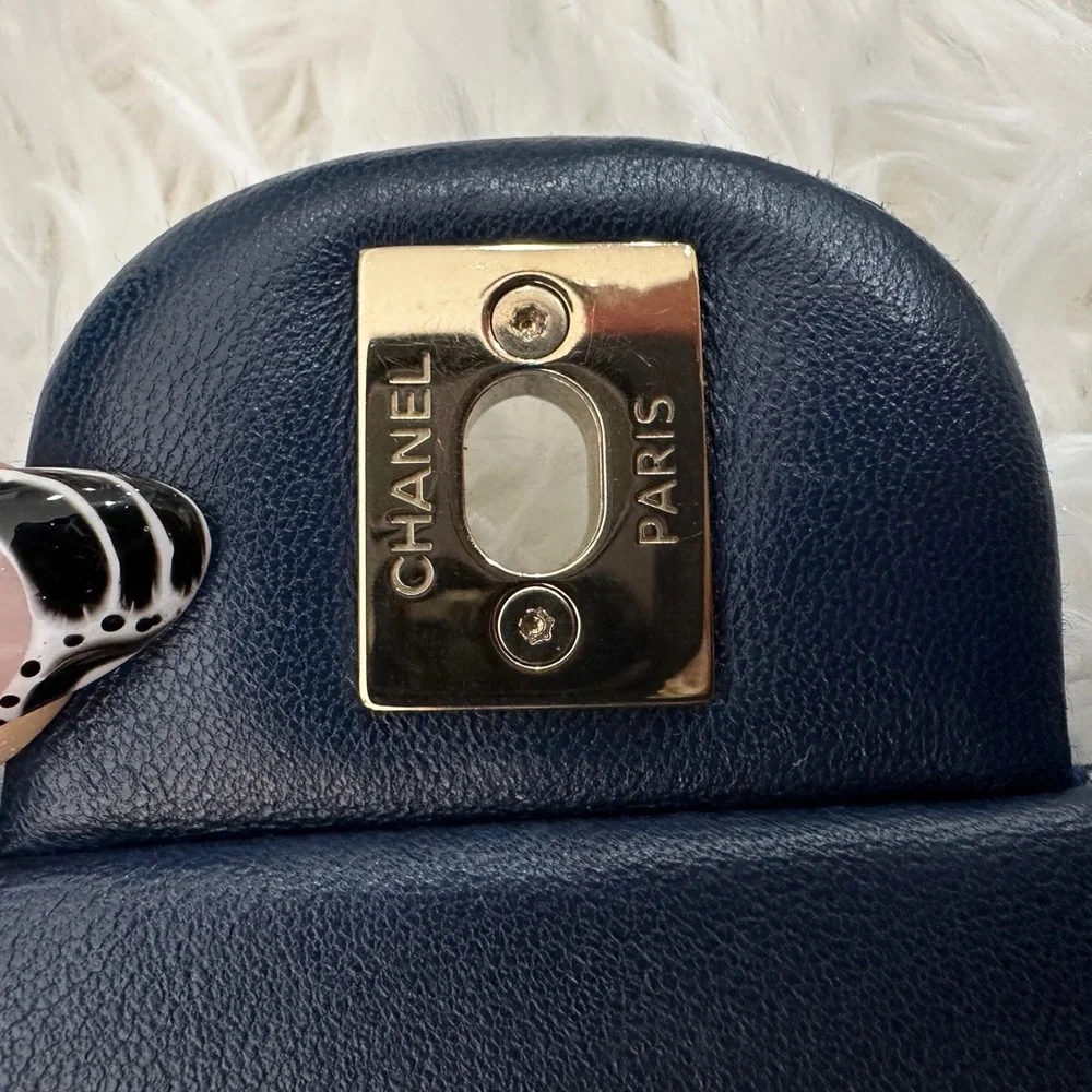 CHANEL Dark Denim Mini Classic Flap - Picture 10 of 11